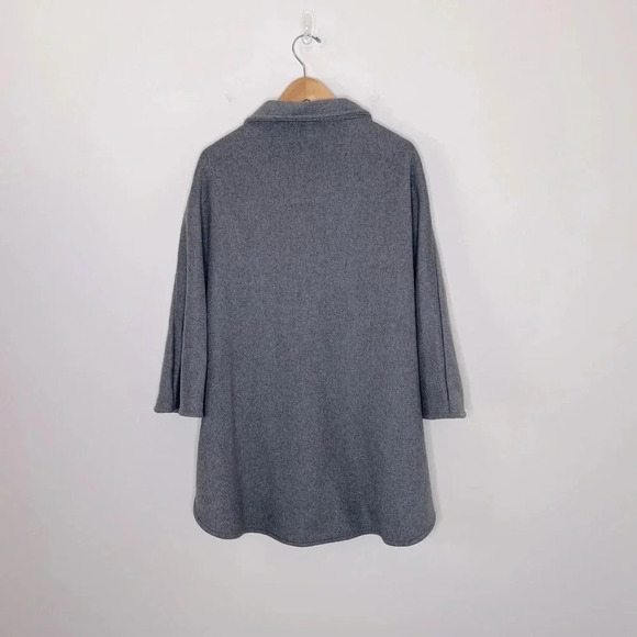 Women's Wool Blend Cape Coat Extravagant collar luxury - Picture 7 of 9